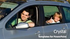  Presentation with car rental - Beautiful presentation theme featuring new car hire or rental backdrop and a  colored foreground