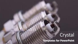  Presentation with spark plugs - Audience pleasing slides consisting of new-car-spark-plugs backdrop and a dark gray colored foreground