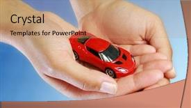  Presentation with car - Slides having new car symbol background and a coral colored foreground