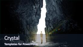  Presentation with crack - Presentation theme consisting of new career - rear view of businesswoman standing background and a wine colored foreground