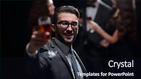  Presentation with phrase keep raising the bar - Cool new slide deck with new casino - elegant man raising his glass backdrop and a wine colored foreground