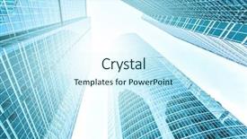  Presentation with highrise building - Slide deck enhanced with new casino - panoramic and perspective wide angle background and a  colored foreground