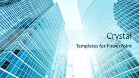  Presentation with highrise building - Presentation theme consisting of new casino - panoramic and perspective wide angle background and a  colored foreground