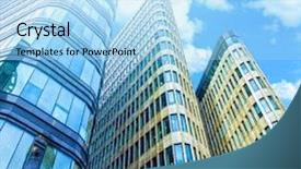  Presentation with highrise building - Presentation design with new casino - panoramic and perspective wide angle background and a light blue colored foreground