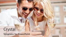  Presentation with data mining data minig concept - Colorful theme enhanced with new cell phone - summer holidays dating and technology backdrop and a coral colored foreground