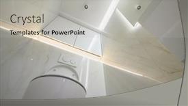  Presentation with toilet - Presentation theme having new-ceramic-toilet-bowl background and a  colored foreground