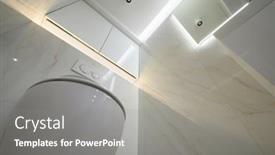  Presentation with toilet - Presentation design consisting of new-ceramic-toilet-bowl background and a gray colored foreground