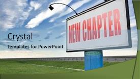  Presentation with fresh start - Audience pleasing PPT theme consisting of new chapter start fresh backdrop and a light blue colored foreground