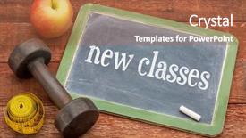  Presentation with barn wood - Audience pleasing slides consisting of new classes blackboard sign backdrop and a red colored foreground