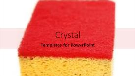  Presentation with rough - Slides having new-cleaning-sponge-with-rough background and a red colored foreground