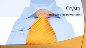  Presentation with background - Slide set with new clothes - shirt isolated under the white background and a sky blue colored foreground