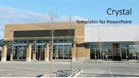  Presentation with commercial retail - Cool new presentation with new commercial building with retail backdrop and a light blue colored foreground