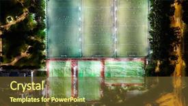  Presentation with basketball court - Beautiful slides featuring new competencies - football and basketball court backdrop and a tawny brown colored foreground