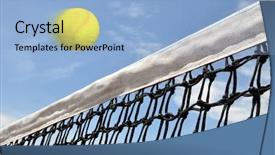  Presentation with tennis - Presentation theme featuring new competencies - tennis game background and a light blue colored foreground