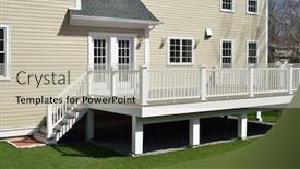  Presentation with veranda - Audience pleasing PPT layouts consisting of new-composite-deck-white-veranda backdrop and a soft green colored foreground