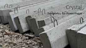  Presentation with road construction - Amazing slides having new-concrete-blocks-and-curbs backdrop and a light gray colored foreground
