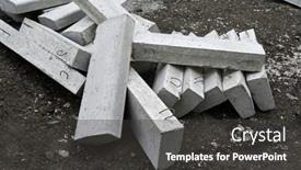  Presentation with road construction - Colorful presentation enhanced with new-concrete-blocks-and-curbs backdrop and a dark gray colored foreground