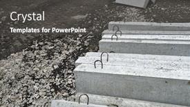  Presentation with road construction - Amazing presentation having new-concrete-blocks-and-curbs backdrop and a dark gray colored foreground