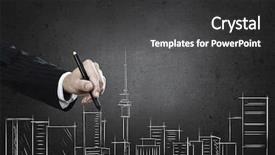  Presentation with development - PPT layouts enhanced with new construction development project background and a dark gray colored foreground