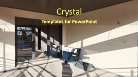  Presentation with house window - Presentation having new-construction-of-a-terrace background and a tawny brown colored foreground