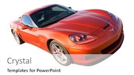  Presentation with new path - Presentation theme having new-corvette-isolated-with-clipping background and a white colored foreground