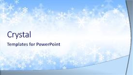  Presentation with blue wave crystal - Slides consisting of new crystal graphics - blue winter wallaper with snowflakes background and a  colored foreground