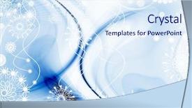  Presentation with animated christmas snowflakes - PPT theme consisting of new crystal graphics - christmas blue abstraction with snowflakes background and a sky blue colored foreground