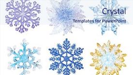  Presentation with crystal - Presentation design with new crystal graphics - set of snowflakes isolated background and a sky blue colored foreground