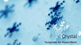 Presentation with crystal - PPT theme having new crystal graphics - snowflakes background and a light blue colored foreground