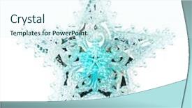  Presentation with crystal - Colorful PPT layouts enhanced with new crystal graphics - toy snowflake - isolated backdrop and a  colored foreground