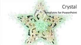  Presentation with crystal - PPT layouts enhanced with new crystal graphics - toy snowflake - isolated background and a  colored foreground