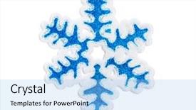  Presentation with toy - Presentation theme consisting of new crystal graphics - toy snowflake - isolated background and a  colored foreground