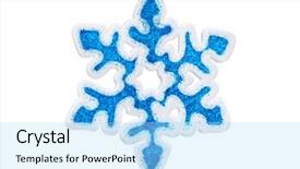  Presentation with brown sugar isolated on white - PPT theme featuring new crystal graphics - toy snowflake - isolated background and a  colored foreground