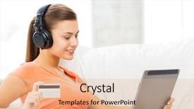  Presentation with software engineering picture - Presentation enhanced with new customers - picture of happy and smiling background and a lemonade colored foreground