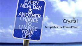  Presentation with change - Slides consisting of new day is another chanc background and a light blue colored foreground