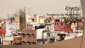  Presentation with new delhi - Colorful presentation design enhanced with new delhi india asia backdrop and a soft green colored foreground