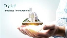  Presentation with development - Presentation enhanced with new development project mixed media background and a cool aqua colored foreground