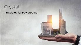  Presentation with development - Slide set with new-development-project-mixed-media background and a light gray colored foreground