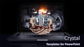  Presentation with development - Presentation design featuring new-development-project-mixed-media background and a wine colored foreground