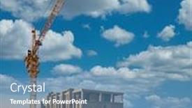  Presentation with construction site construction - Cool new PPT layouts with new-developments-construction-site backdrop and a teal colored foreground