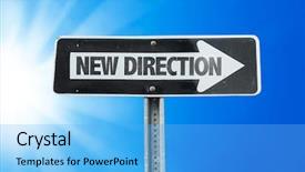  Presentation with direction - PPT layouts having new direction direction sign background and a light blue colored foreground