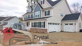  Presentation with repair - Slide deck consisting of new driveway repair and construction background and a coral colored foreground