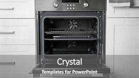  Presentation with electric - PPT layouts consisting of new electric oven in kitchen background and a gray colored foreground