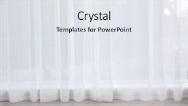  Presentation with curtain - PPT layouts consisting of new elegant curtain on window background and a sky blue colored foreground