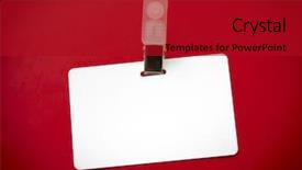  Presentation with medical folder blank or clipboard - Amazing slide set having white red employees - blank badge backdrop and a crimson colored foreground