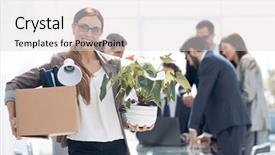  Presentation with employee profile company concept - PPT theme enhanced with new employee of the company background and a  colored foreground