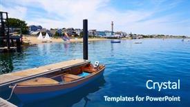  Presentation with cape cod - Presentation enhanced with new england - cape cod provincetown beach massachusetts background and a ocean colored foreground