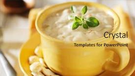  Presentation with clam - Amazing PPT theme having new england clam chowder backdrop and a yellow colored foreground