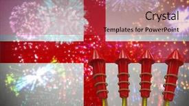  Presentation with patriots - Cool new theme with new england patriots - rockets for fireworks against colourful backdrop and a  colored foreground