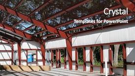  Presentation with building fire - Slide deck featuring new fire safety - walls and roof background and a  colored foreground